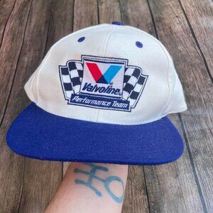 Vintage Valvoline Performance Team Racing Flag Snapback Streetwear OSFA